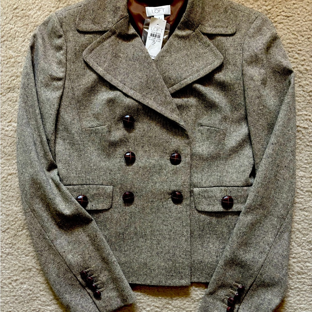 Ann Taylor LOFT Wool Blend Tweed Blazer